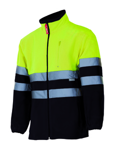 Velilla 183 - CHAQUETA POLAR BICOLOR AV BLACK/HI-VIS YELLOW