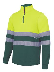 Velilla 305701 - SUDADERA BICOLOR CREMALLERA AV GREEN/HI-VIS YELLOW