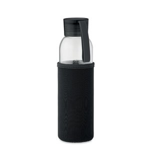 GiftRetail MO2089 - EBOR Botella vidrio reciclado 500 ml Negro