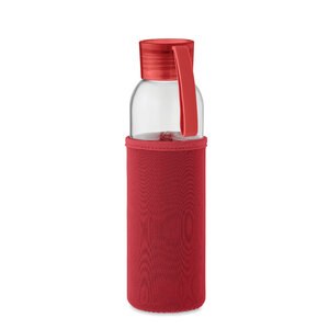GiftRetail MO2089 - EBOR Botella vidrio reciclado 500 ml Rojo