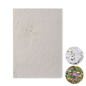 GiftRetail MO6915 - ASIDE Hoja A5 de papel con semillas Blanco