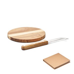 GiftRetail MO6952 - OSTUR Set de tabla quesos de acacia Wood