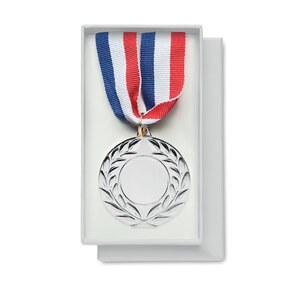 GiftRetail MO2260 - WINNER Medalla de hierro con cinta matt silver