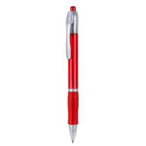 EgotierPro 23140 - Bolígrafo translúcido de plástico en colores TRANSLUCENT Rojo