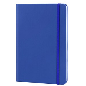 EgotierPro 30083 - Cuaderno A5 con cubierta PU y banda elástica, 96 páginas. LUXE Azul Marino