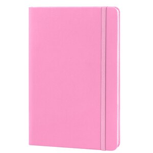 EgotierPro 30083 - Cuaderno A5 con cubierta PU y banda elástica, 96 páginas. LUXE Rosa