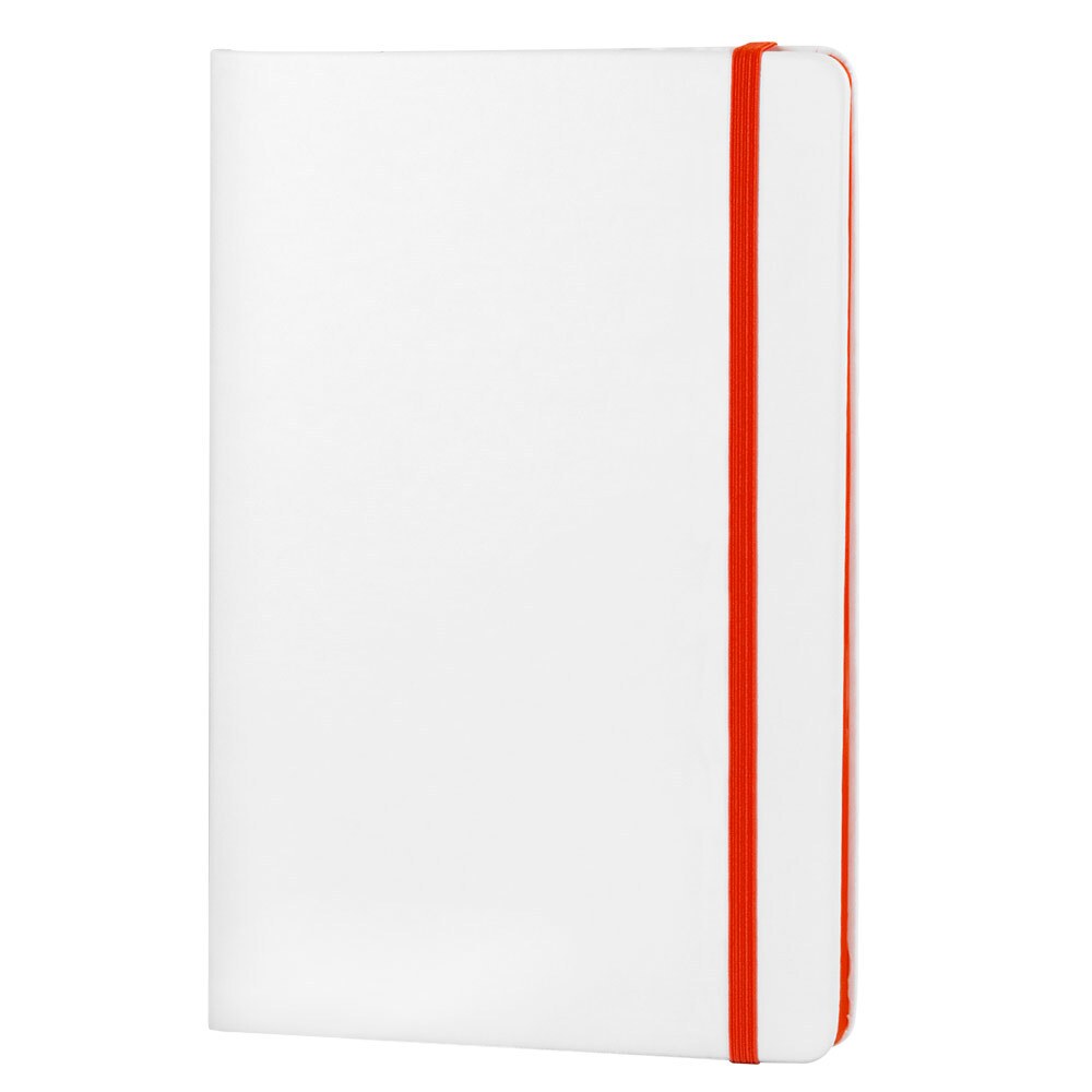 EgotierPro 37088 - Cuaderno PU blanco con banda elástica COLORE