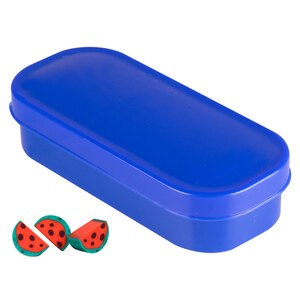 EgotierPro 38019 - Set de Borradores Frutales 20 Piezas FRUITS Azul