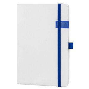 EgotierPro 38509 - Cuaderno A5 PU con banda elástica, marcador y USB 16 GB STOCKER Azul