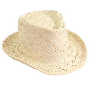 EgotierPro 38054 - Sombrero de mimbre unisex con ala corta JAMAICA Blanco