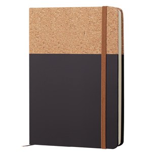 EgotierPro 38552 - Cuaderno A5 con Cubierta de PU y Corcho, Banda Elástica BOUND