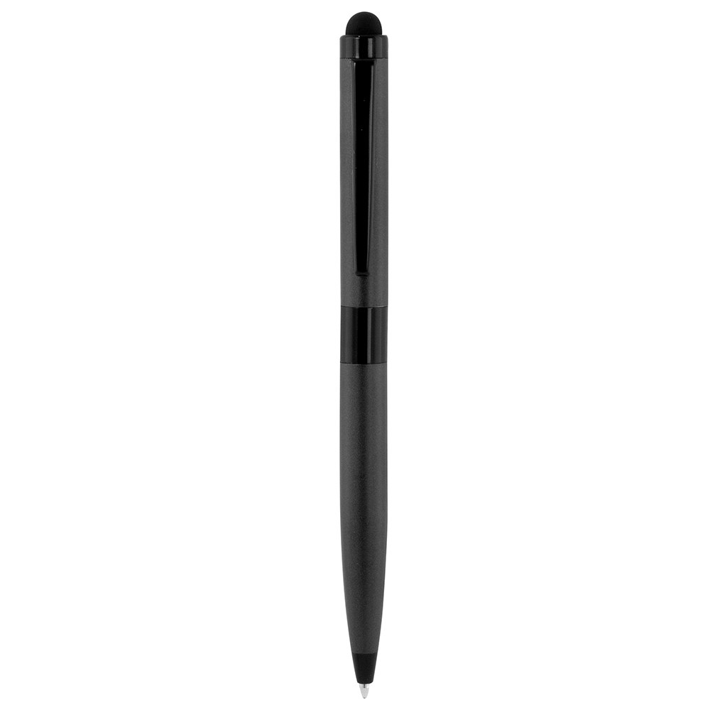 EgotierPro 38513 - Bolígrafo metálico negro con puntero móvil FRAC