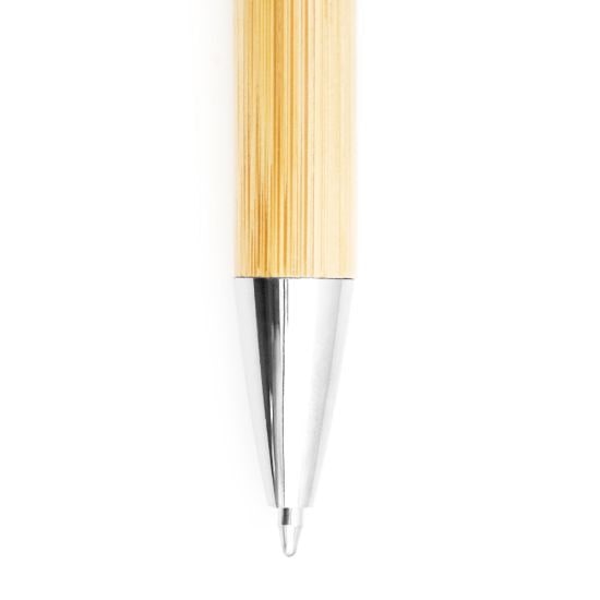 EgotierPro 39515 - Bolígrafo de Bambú con Clip de Aluminio JUNGLE