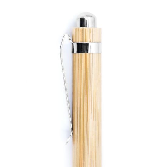 EgotierPro 39515 - Bolígrafo de Bambú con Clip de Aluminio JUNGLE