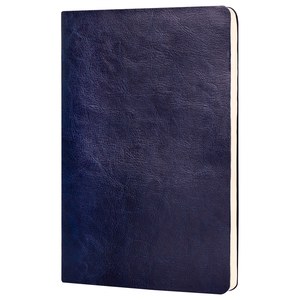 EgotierPro 39510 - Cuaderno Flexible de PU con 96 Hojas Rayadas Crema CORPORATE