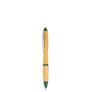 EgotierPro 39516 - Bolígrafo de Bambú con Clip de Aluminio DESERT Verde