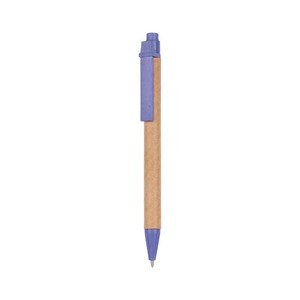 EgotierPro 50017 - Bolígrafo de Cartón y Fibra de Trigo LUND Azul