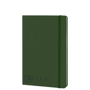 EgotierPro 39567 - Cuaderno A5 con Cubierta de PU y Banda Elástica, 96 Hojas Rayadas Color Crema LINED