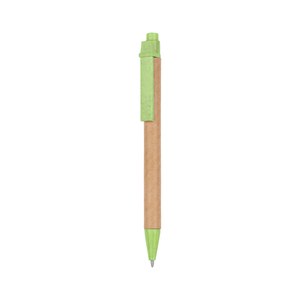 EgotierPro 50017 - Bolígrafo de Cartón y Fibra de Trigo LUND Verde