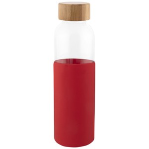 EgotierPro 50019 - Botella de vidrio con tapa de bambú 500 ml GIN