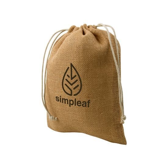 EgotierPro 50612 - Bolsa de Regalo Jute 16x20 cm PACIFIC