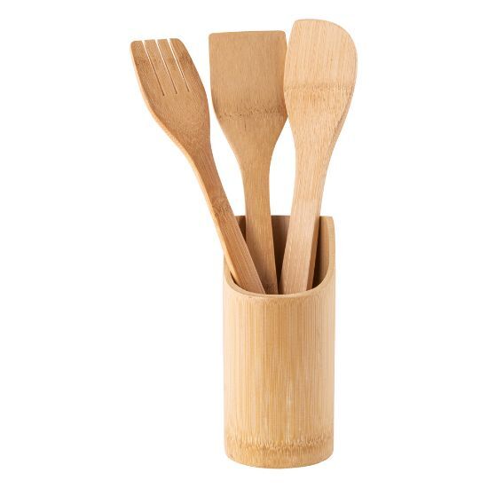 EgotierPro 50643 - Set de 3 utensilios de bambú KIPER