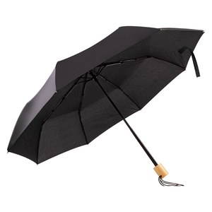 EgotierPro 50651 - Paraguas Plegable Manual 95 cm RPET PUCK Negro