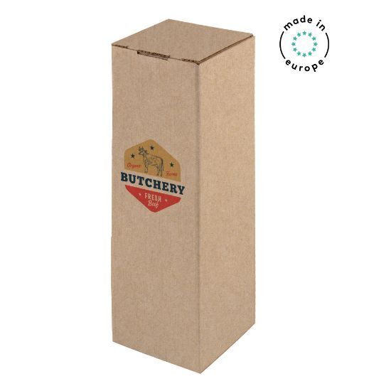 EgotierPro 52088 - Caja de cartón autoensamblable para botellas BOTTLE