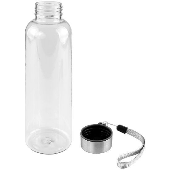 EgotierPro 52515 - Botella RPET 500 ml con tapa acero y asa larga ETNA