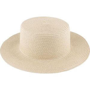 EgotierPro 53014 - Sombrero de papel con banda ajustable CANOTIER Naturales