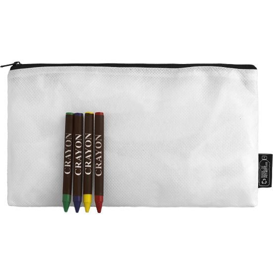 EgotierPro 53039 - Estuche RPET reciclado con 4 crayones cera MATERNELLE