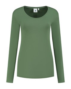 Lemon & Soda LEM1267 - Camiseta de la trampa Cot/elast LS para ella Verde Militar