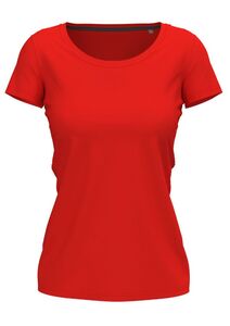 Stedman STE9700 - Camiseta con Cuello Redondo Claire SS para Mujer Rojo Escarlata
