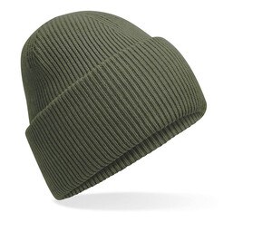 BEECHFIELD BF385R - GORRO CLÁSICO CON PUÑOS PROFUNDOS Olive Green