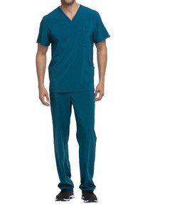 Dickies Medical DKE645 - Camiseta cuello pico hombre Azul caribeño