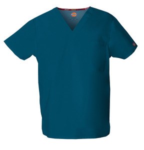 Dickies Medical DKE83706 - Camiseta cuello pico unisex Azul caribeño