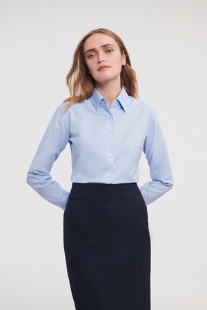 Russell Collection RU932F - Camisa Oxford En Manga Larga Y De Fácil Cuidado