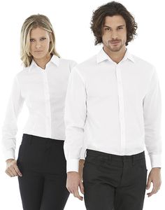 B&C SMP21 - Camisa de Elástan Black Tie LS