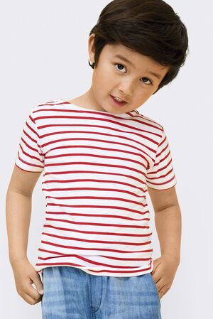 SOLS 01400 - MILES KIDS Camiseta Niños Cuello Redondo A Rayas