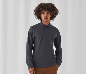 B&C BC445 - Polo de manga larga para hombre 100% algodón