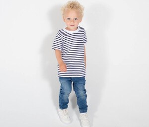 Larkwood LW027 - Camiseta Striped Cuello Redondo Para Niños