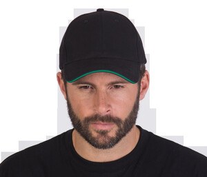 Black&Match BM911 - gorra sándwich de 6 paneles