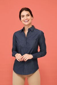 SOLS 02101 - BARRY WOMEN Camisa De Denim De Mujer