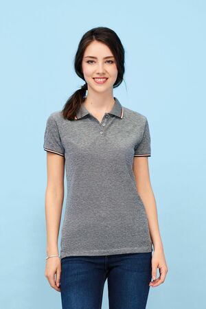 SOLS 02082 - Paname Women Polo Jaspeado De Mujer