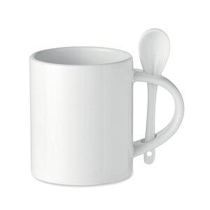 GiftRetail MO6581 - SUBLIM SPOON Taza cerámica subli. 300ml