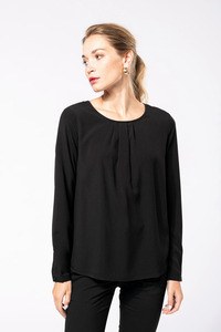 Kariban K5003 - Blusa crepe manga larga mujer