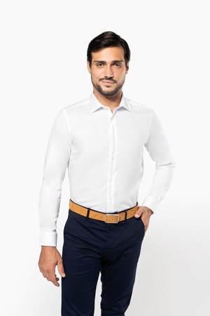 Kariban Premium PK502 - Camisa Oxford Pinpoint manga larga hombre