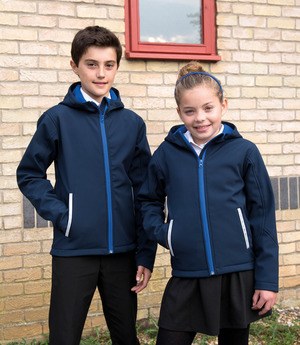 Result R224JY - Chaqueta Softshell capucha niños