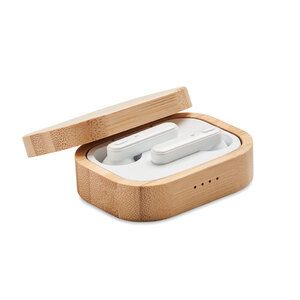 GiftRetail MO6780 - JAZZ BAMBOO Auriculares TWS estuche bambú