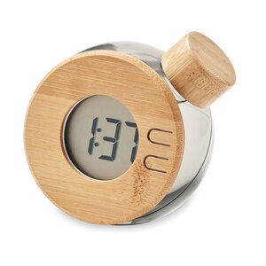 GiftRetail MO6865 - DROPPY LUX Reloj LCD de bambú por agua